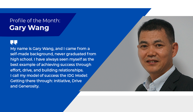 Profile of the Month: September – Gary Wang