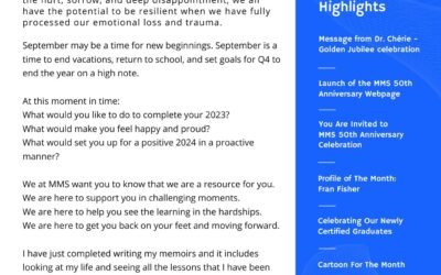 Dr. Chérie’s words for September 2023 Newsletter